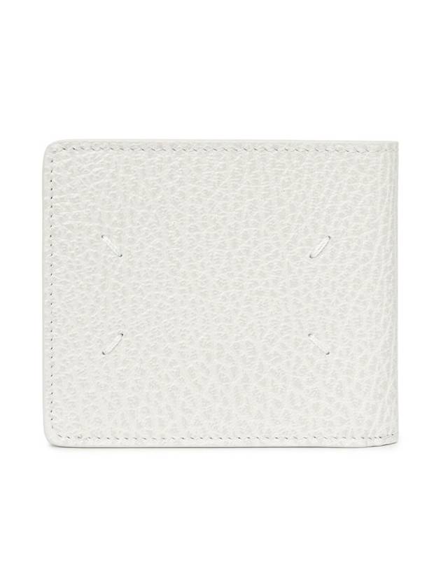 Stitched Leather Bifold Half Wallet Ivory - MAISON MARGIELA - BALAAN 1