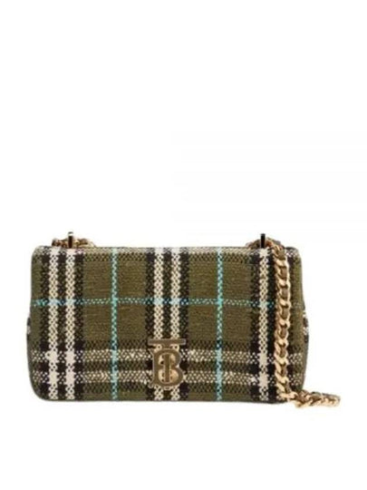 Lola Check Print Mini Shoulder Bag Olive Green - BURBERRY - BALAAN 2