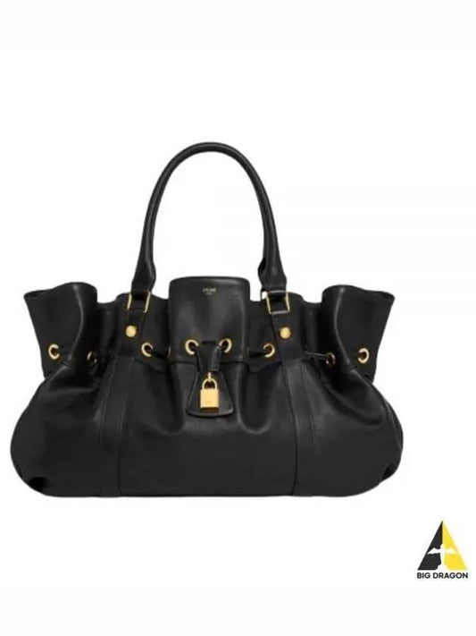 Medium Abbey Supple Calfskin Tote Bag Black - CELINE - BALAAN 2