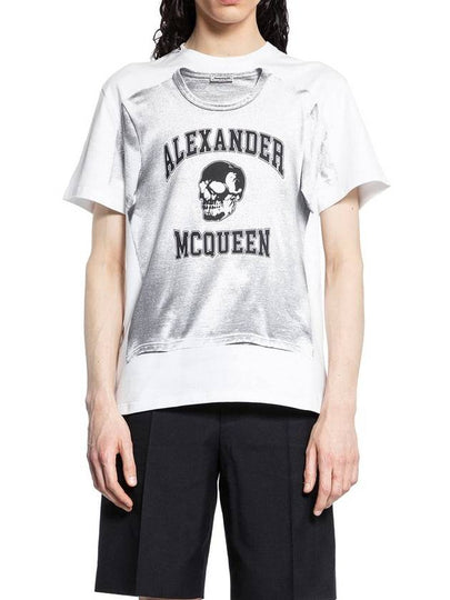 H71 794604qtabp 0909 Men's t-shirt top short sleeve polo tee logo top tank top MAN WHITE T SHIRTS - ALEXANDER MCQUEEN - BALAAN 2