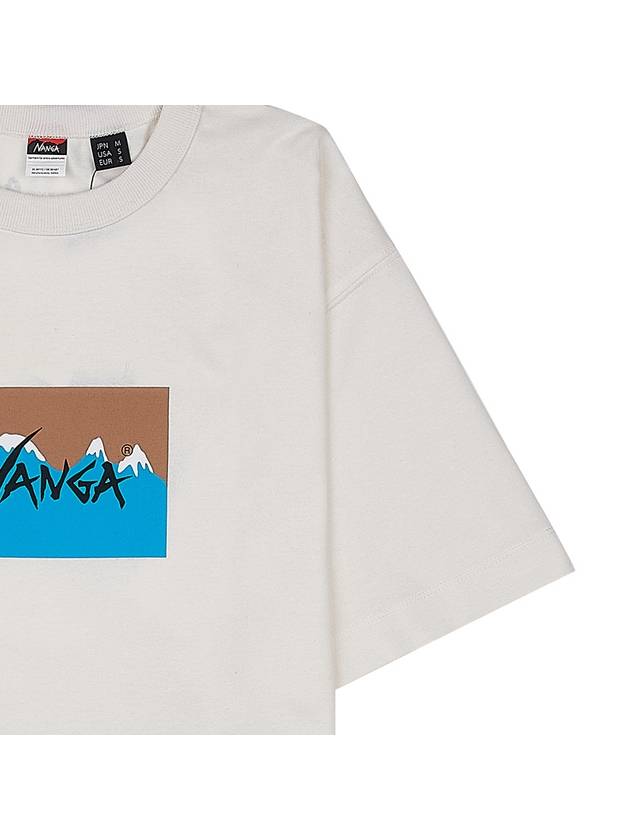 Men's Eco Hybrid Logo T-Shirt NW2411 1G805 C WHT BEG - NANGA - BALAAN 7