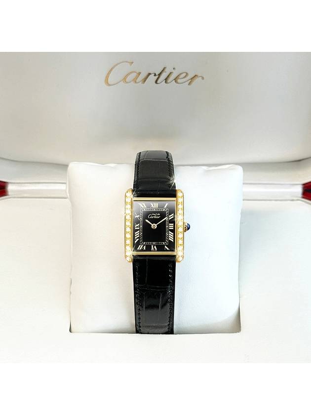 Must Tank Black Roman Dial Women s Quartz Watch - CARTIER - BALAAN 4