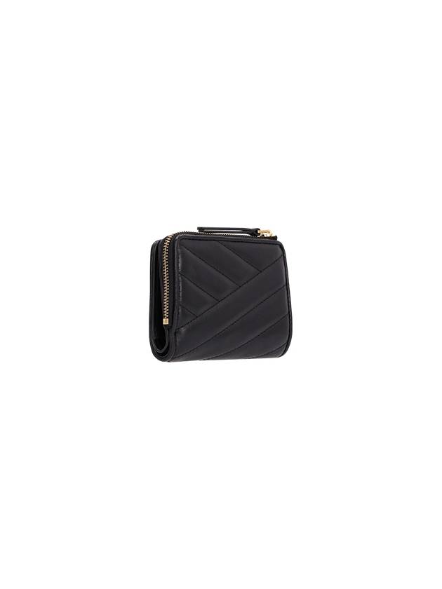 Chevron Half Wallet Black - TORY BURCH - BALAAN 3