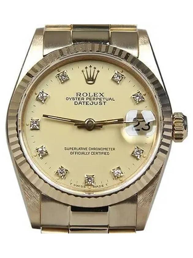 Rolex 68278 10 Point 18K Gold Box Datejust 30MM Unisex Watch - ROLEX - BALAAN 1