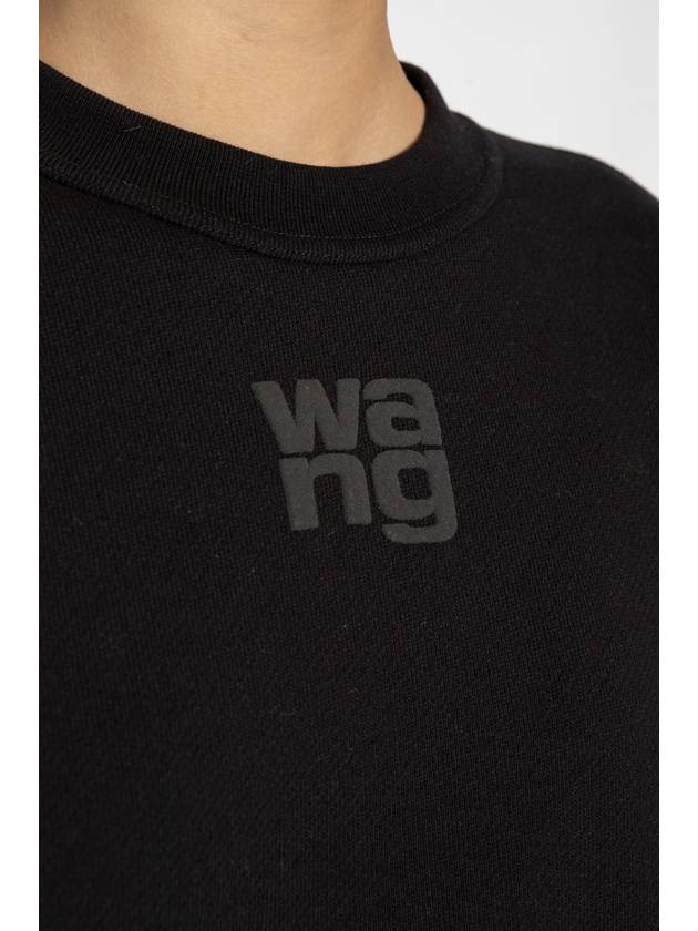 T By Alexander Wang Sweatshirt With Logo, Women's, Black - ALEXANDER WANG - BALAAN 5