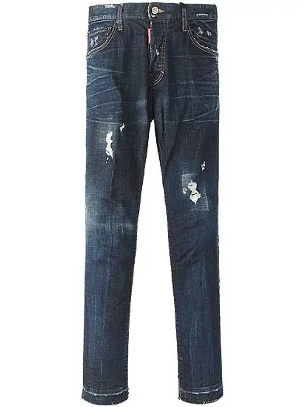 Logo Patch Washing Medium Jeans Blue - DSQUARED2 - BALAAN 1