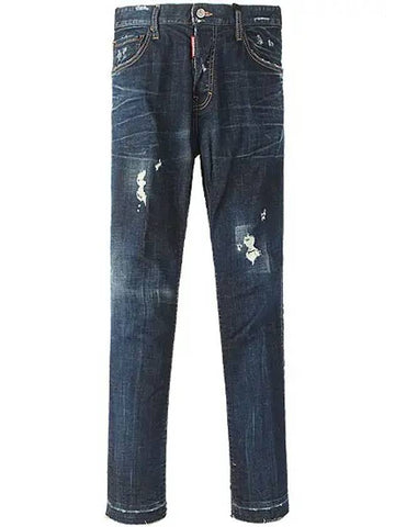 Logo Patch Washing D-Dam Medium Blue Jeans - DSQUARED2 - BALAAN.