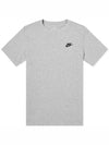 Sportswear Club Short Sleeve T-Shirt Grey - NIKE - BALAAN 1