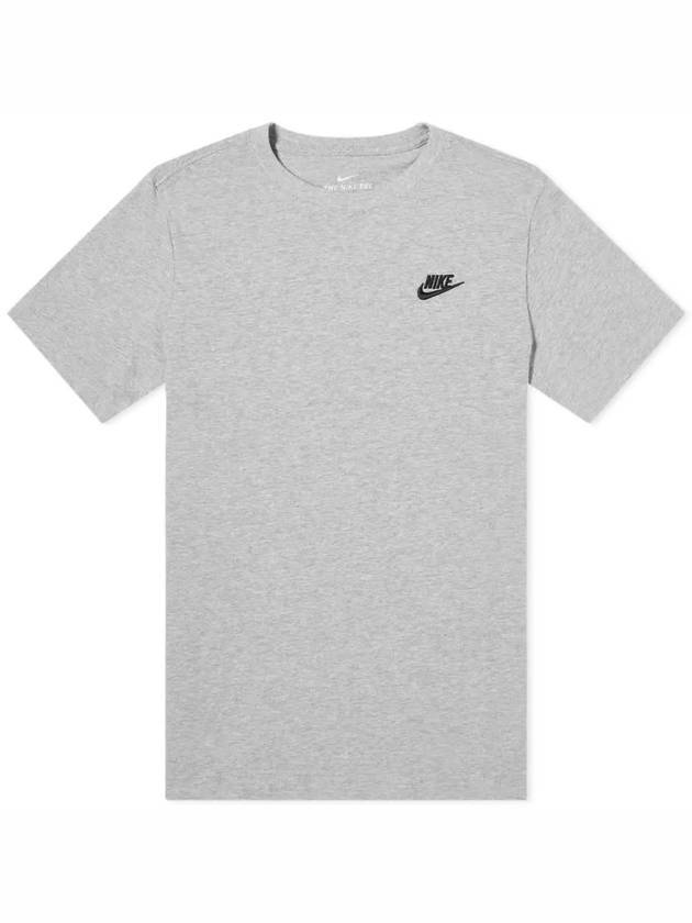 Sportswear Club Short Sleeve T-Shirt Grey - NIKE - BALAAN 1