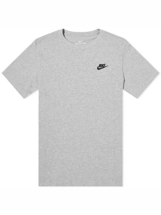 Sportswear Club Short Sleeve T-Shirt Grey - NIKE - BALAAN 1