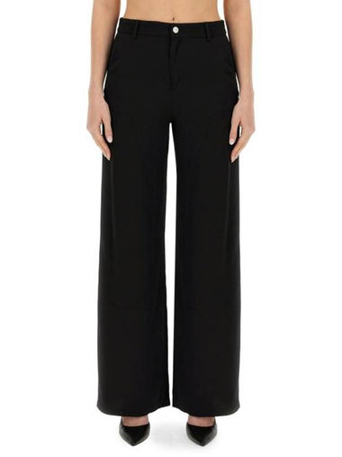 straight pants 03343224 0555 BLACK - MOSCHINO - BALAAN 1