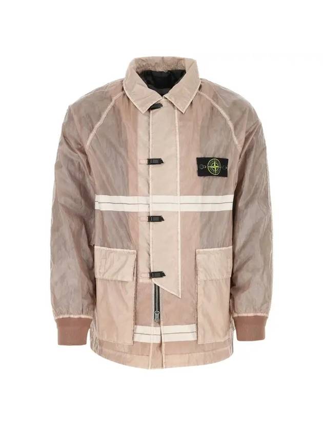 Microfelt Ripstop Cover Down Jacket Rose Quartz - STONE ISLAND - BALAAN 1