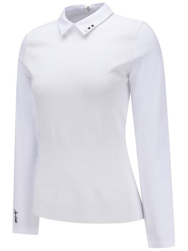 Official WOMEN SP HYBRID LONG T SHIRT WH - ANEWGOLF - BALAAN 3