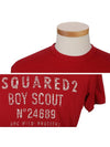 Boy Scout Printing Short Sleeve T-Shirt Red - DSQUARED2 - BALAAN 5