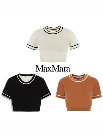 Contrast knit crop top 2411361042600 - MAX MARA - BALAAN 1