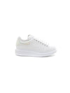 Oversole Glitter Tab Low Top Sneakers White - ALEXANDER MCQUEEN - BALAAN 1