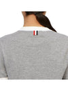 4 Bar Fine Merino Hector Crew Neck Pullover Knit Top Grey - THOM BROWNE - BALAAN 8