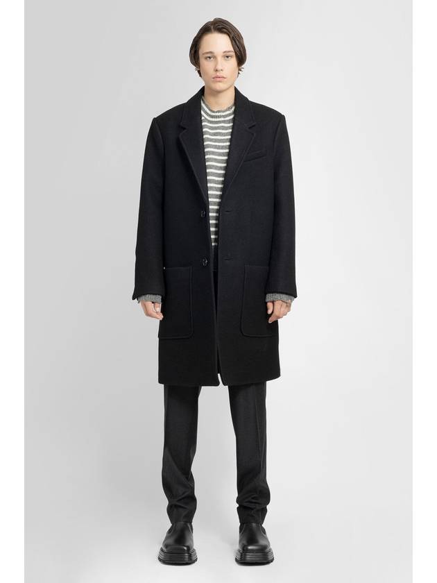 Two Button Wool Single Coat Black - AMI - BALAAN 4