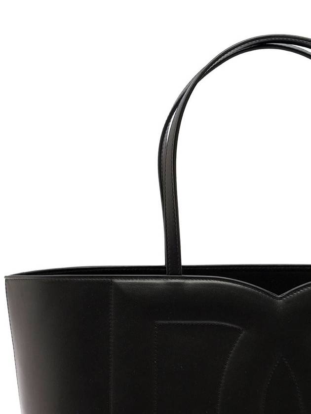 DG Logo Leather Tote Bag Black - DOLCE&GABBANA - BALAAN 4