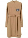 Prorsum Label Belt Shirt Midi Dress Beige - BURBERRY - BALAAN 2