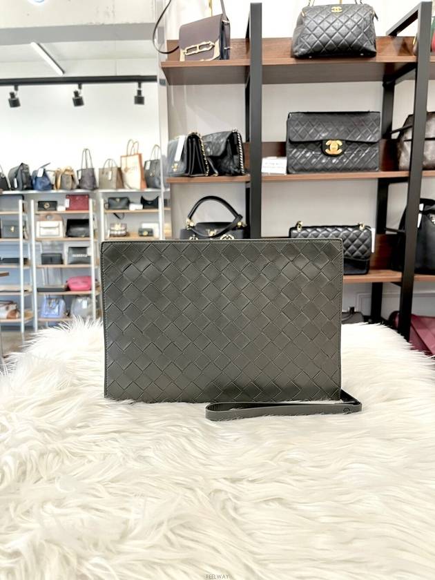 Daol Sangin Store Bottega Veneta Intrecciato Document Case Black 732638V2E41880 - BOTTEGA VENETA - BALAAN 1