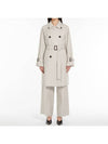 Titrench Water Repellent Double Breasted Button Trench Coat Beige - MAX MARA - BALAAN 1