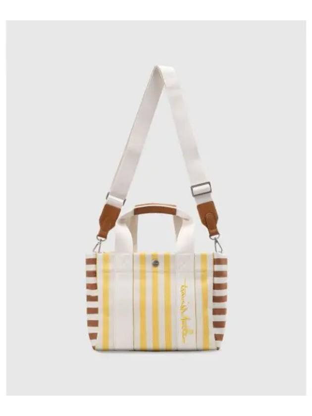 TRAVISMATHEW Women s Striped Small Tote Bag Mustard - TRAVIS SCOTT - BALAAN 1