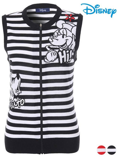 Stripe Zip-up Knit Vest Vest DL1LKV001 - DISNEY GOLF - BALAAN 1