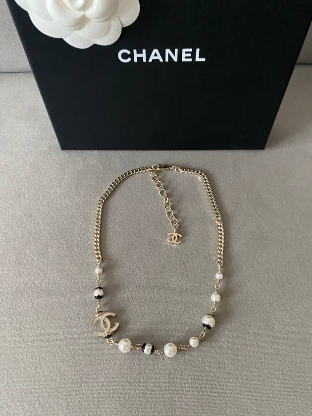 CC logo necklacepearl pearl necklace goldABE159 - CHANEL - BALAAN 4