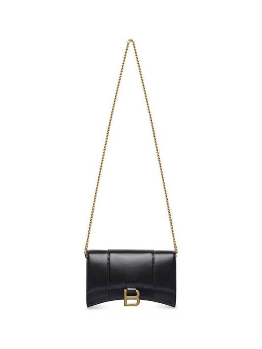 Hourglass Chain Mini Calfskin Cross Bag Black - BALENCIAGA - BALAAN 2