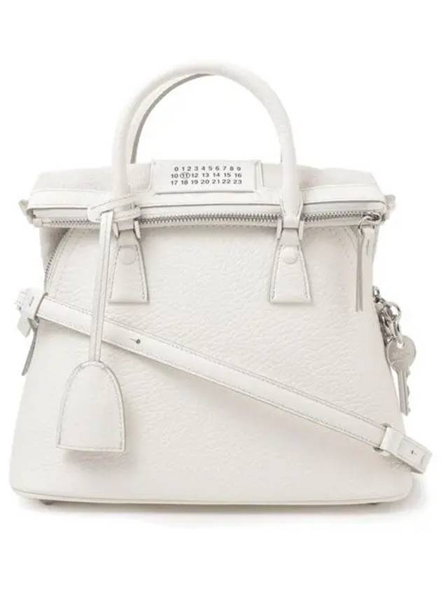 5AC Logo Patch Mini Tote Bag Ivory - MAISON MARGIELA - BALAAN 3