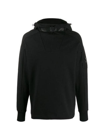 11Th Anniversary Wappen Strap Hoodie Black - CP COMPANY - BALAAN 1