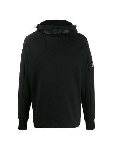 11Th Anniversary Wappen Strap Hoodie Black - CP COMPANY - BALAAN 1