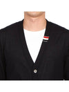 Men's Jersey Stitch V-Neck Cardigan Navy - THOM BROWNE - BALAAN 10