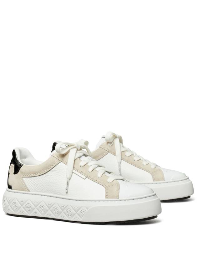 Ladybug Suede Leather Low Top Sneakers White - TORY BURCH - BALAAN 3