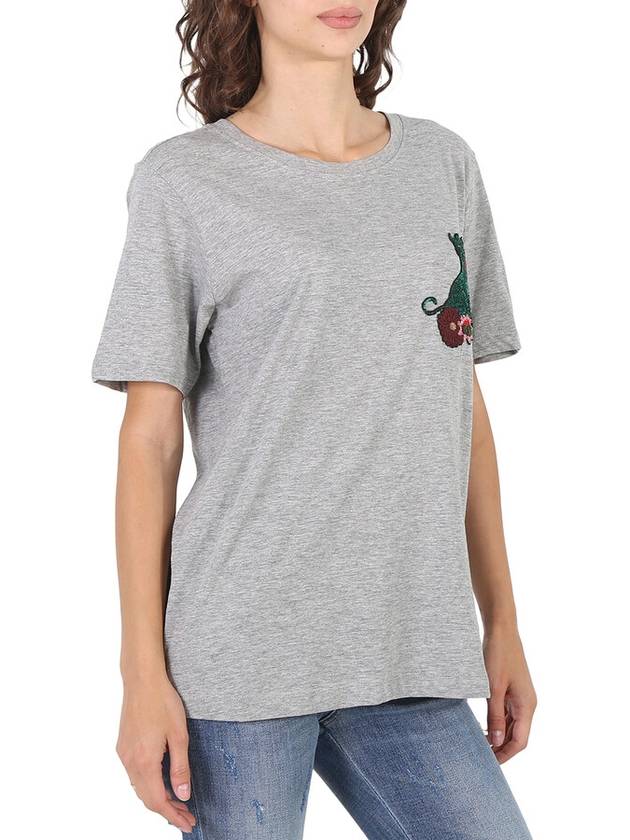 Essentiel Ladies Grey Rigo Cat Patch T-Shirt, Brand Size 0 - ESSENTIEL ANTWERP - BALAAN 2