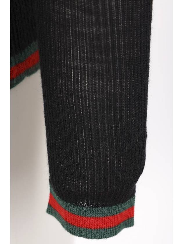 Cashmere silk blend turtleneck black - GUCCI - BALAAN 4