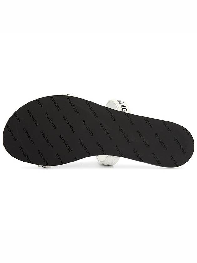 Logo Round Slippers White - BALENCIAGA - BALAAN 7