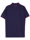 Men's Two Line Logo Patch PK Shirt Royal Blue - STONE ISLAND - BALAAN.