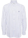 Embroidered Pony Logo Striped Long Sleeve Shirt Blue White - POLO RALPH LAUREN - BALAAN 2