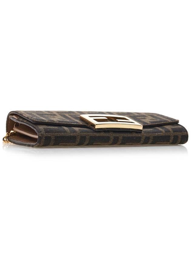 Fabric Chain Long Wallet Brown - FENDI - BALAAN 6