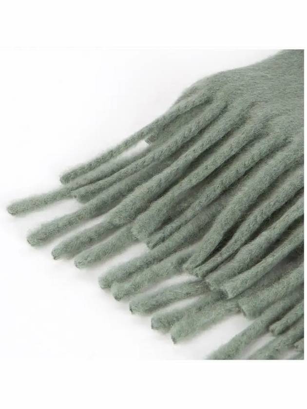 De Coeur Fringe Classic Wool Muffler Clay Blue - AMI - BALAAN 5