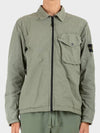 Naslan overshirt black light gray sage green, mid blue 751511803 - STONE ISLAND - BALAAN 5