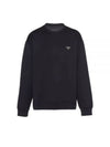 Technical Cotton Sweatshirt Black - PRADA - BALAAN 2