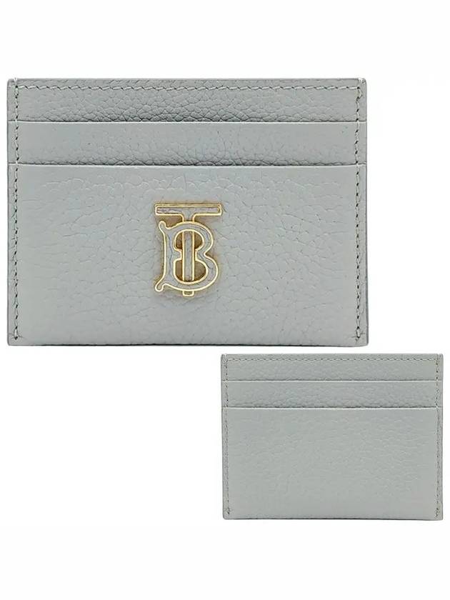 Grainy leather card wallet light Grey - BURBERRY - BALAAN 2