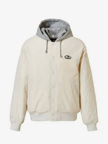 Uni New Boy Varsity Padded Jacket 64 Cream - NEW BALANCE - BALAAN 1