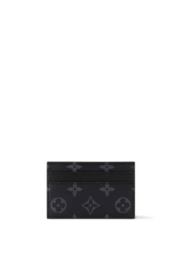 Monogram Eclipse Double Card Wallet Black - LOUIS VUITTON - BALAAN 4