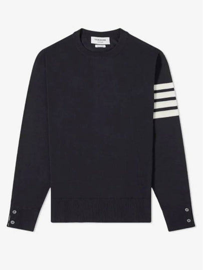 4 Bar Armband Classic Merino Wool Knit Top Navy - THOM BROWNE - BALAAN 2