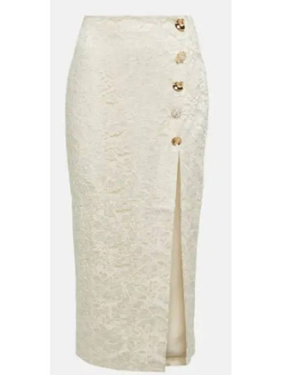 Women's Cord Lace Split H-Line Skirt Cream - SELF PORTRAIT - BALAAN 2