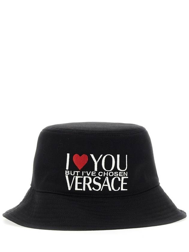 logo bucket hat black - VERSACE - BALAAN 2